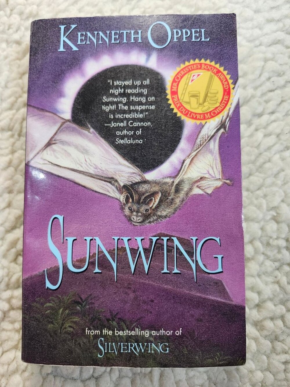 Kenneth Oppel Sunwing Paperback 2001 HarperCollins Juvenile Fiction Bat Novel